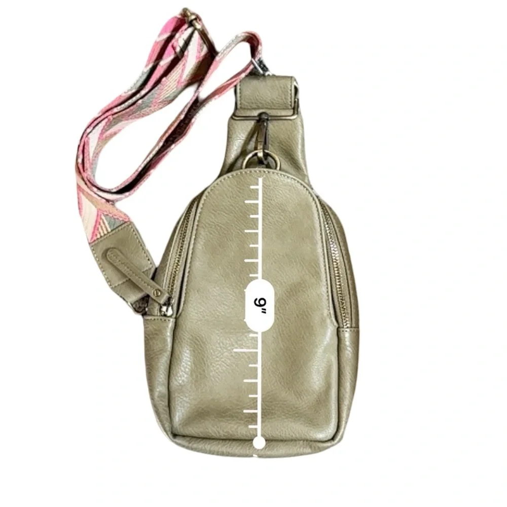 Urban Originals Beige Crossbody Bag with Patterned Strap - Picture 8 of 10